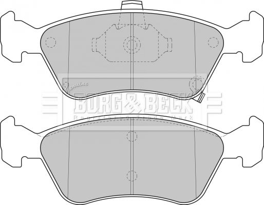 BORG & BECK Комплект тормозных колодок, дисковый тормоз BBP1684
